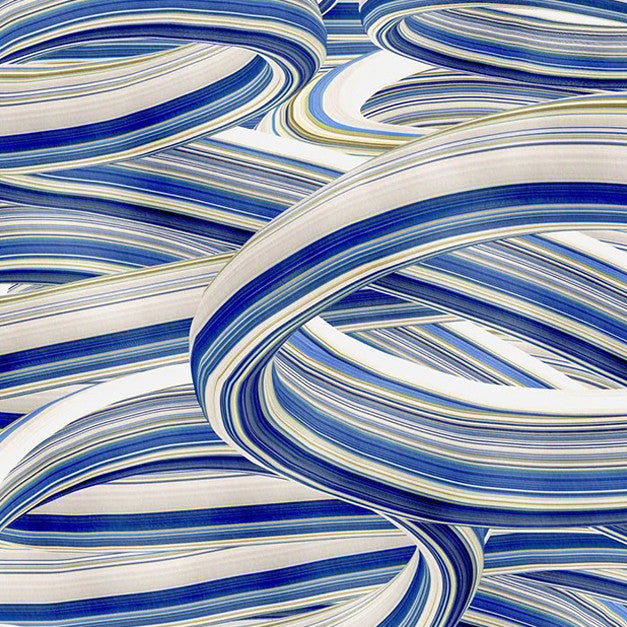 The Blue Swirls II Wall Art Print