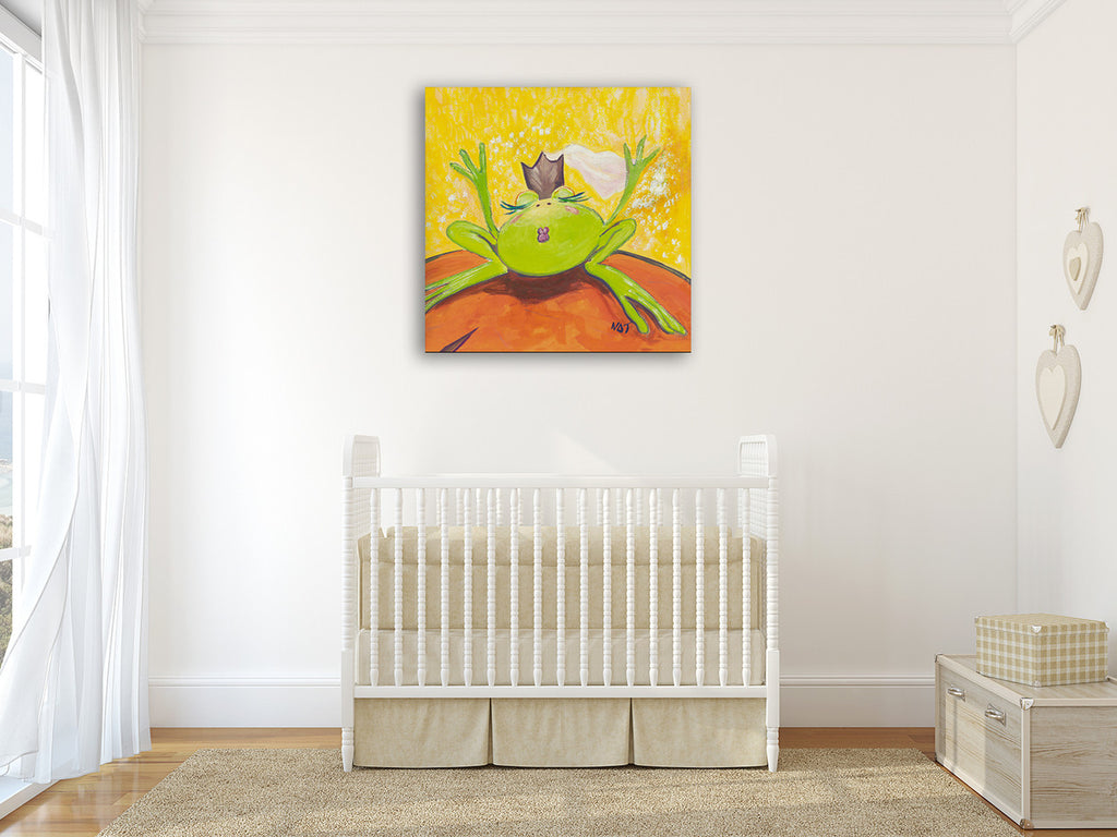 The Frog II Wall Art Print on the wall