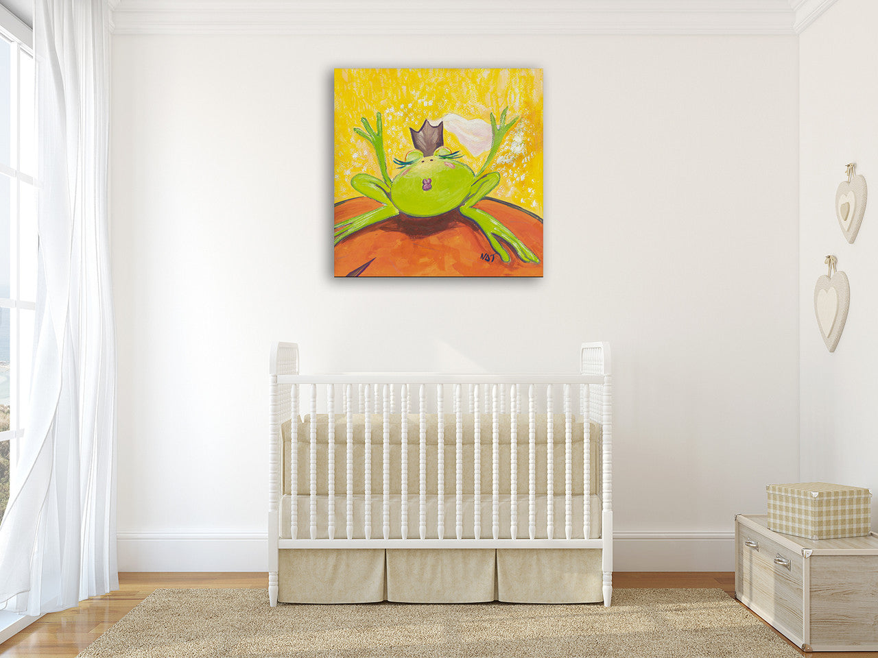 The Frog II Wall Art Print on the wall