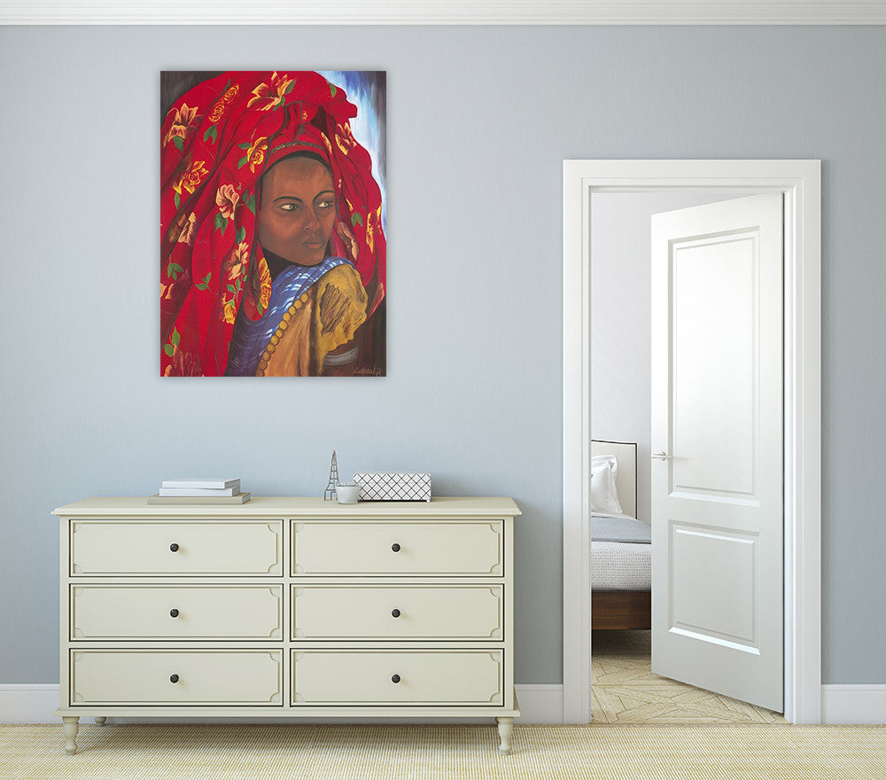 The Lady from Hareer II Wall Art Print on the wall