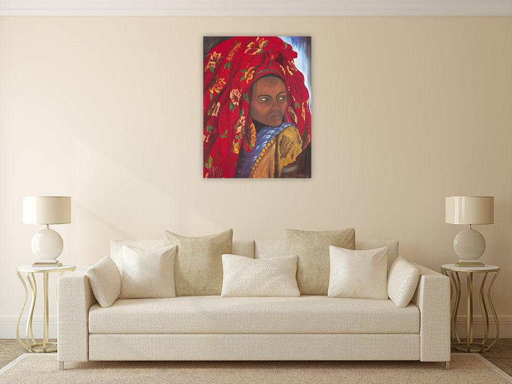 The Lady from Hareer II Wall Art Print on the wall