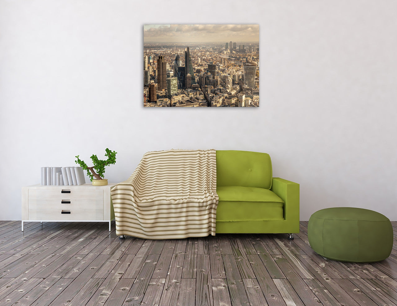 The London City Wall Art Print on the wall
