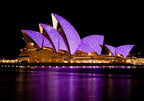 The Opera House at Night Wall Print