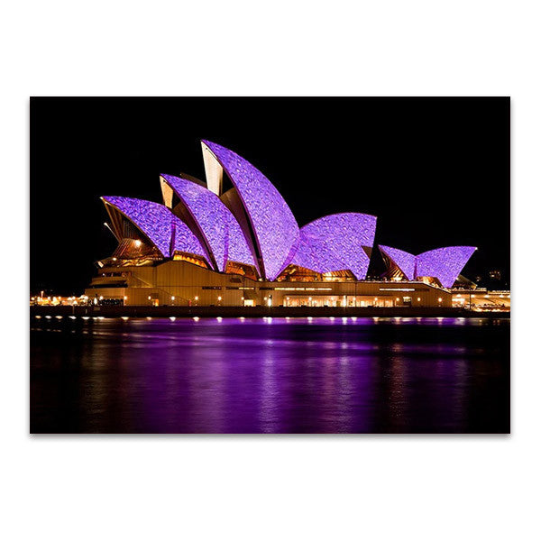 The Opera House at Night Wall Print