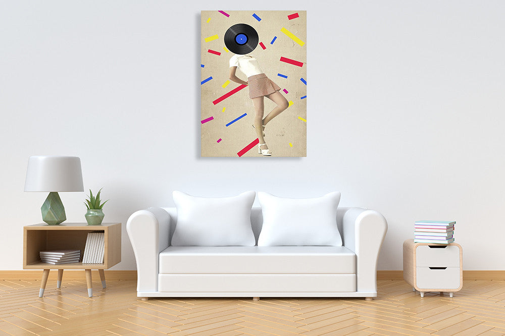 The Party Never Ends Wall Art Print on the wall