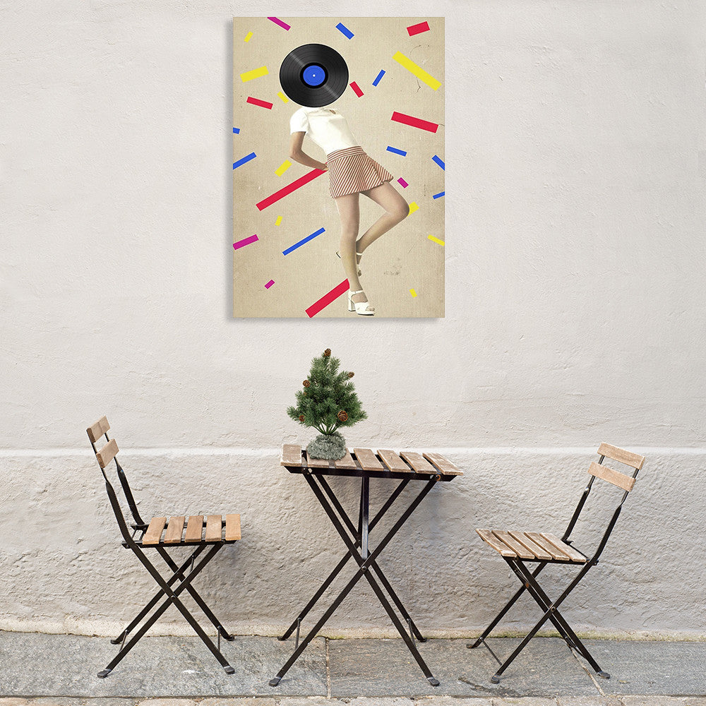 The Party Never Ends Wall Art Print on the wall