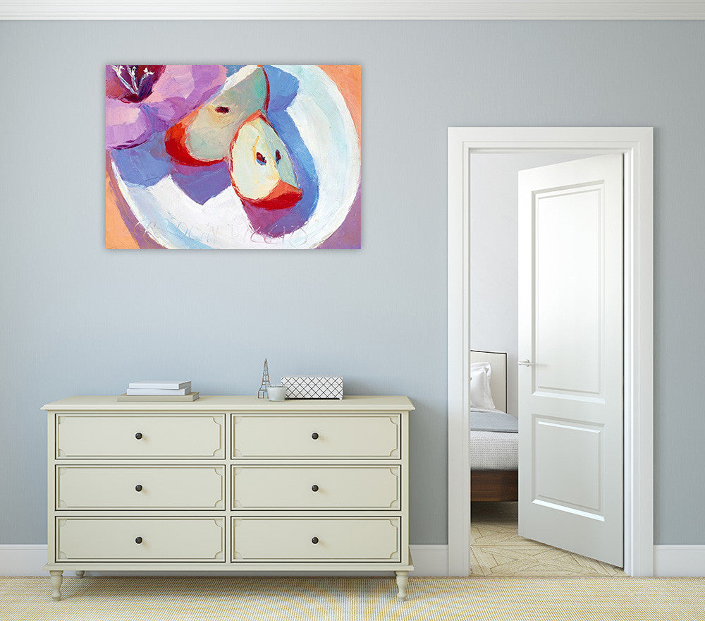 The Red Apples Wall Art Print on the wall