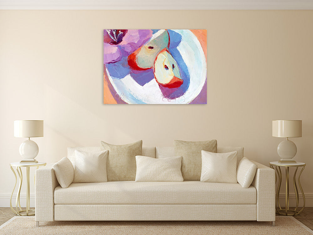 The Red Apples Wall Art Print on the wall