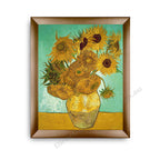 The Sunflower Modern Flat Gold Frame