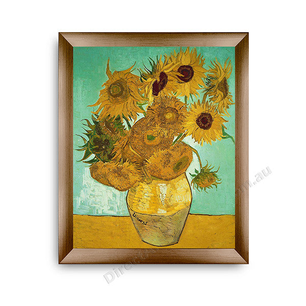The Sunflower Modern Flat Gold Frame