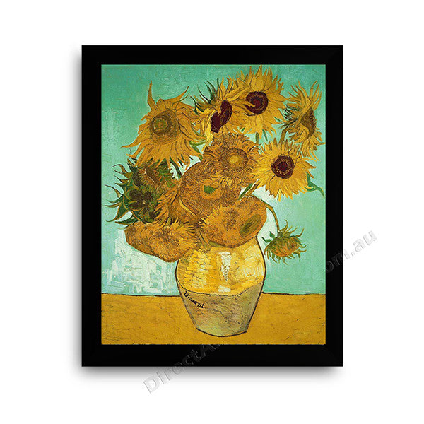 The Sunflower Modern flat black frame