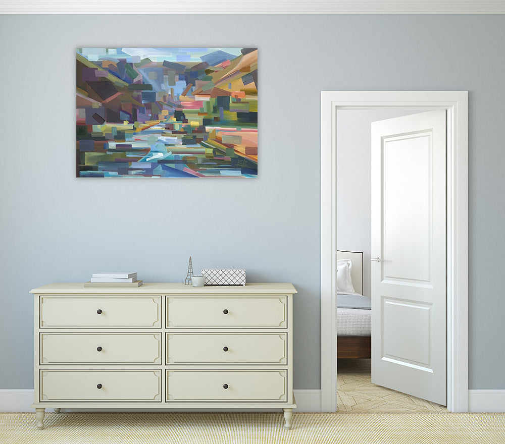 The Yakima Canyon Wall Art Print on the wall