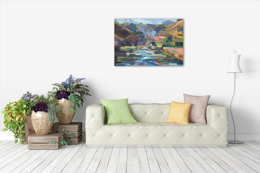 The Yakima Canyon Wall Art Print on the wall