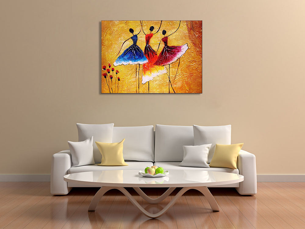 Three Spanish Dancers Wall Art Print on the wall