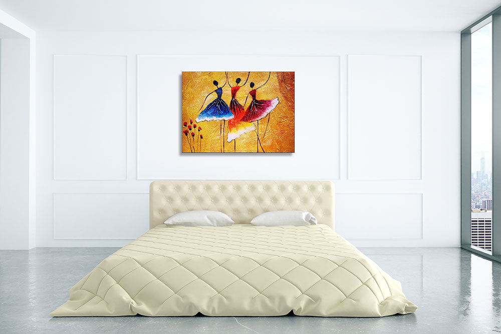 Three Spanish Dancers Wall Art Print on the wall