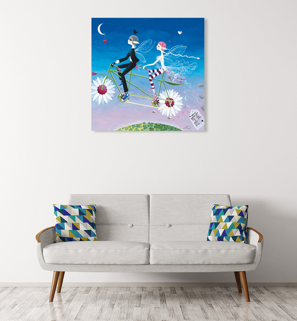 To the Moon and the Stars Wall Art Print on the wall
