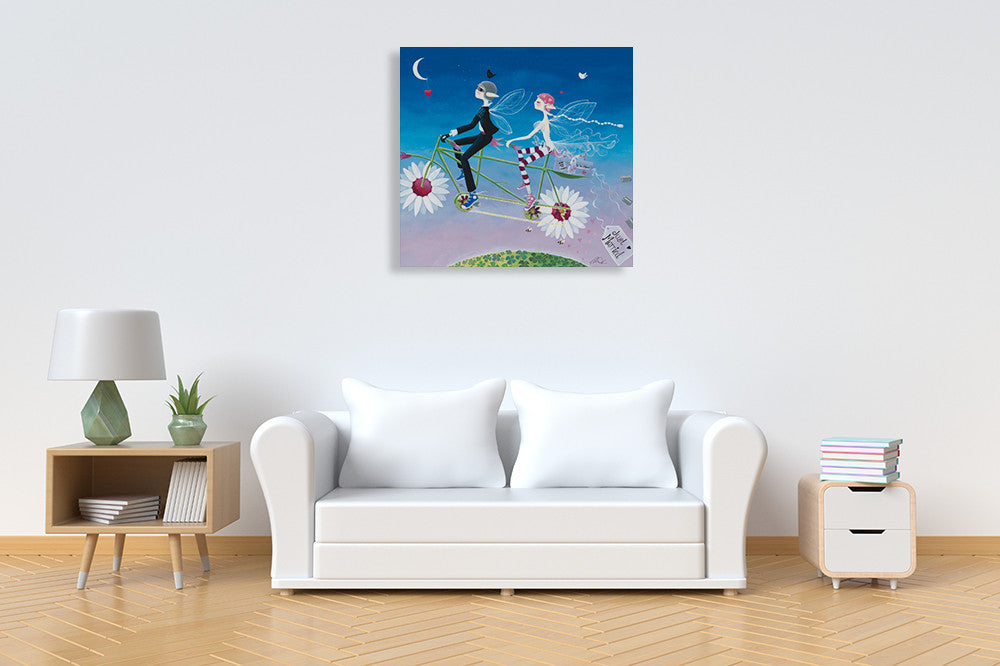 To the Moon and the Stars Wall Art Print on the wall