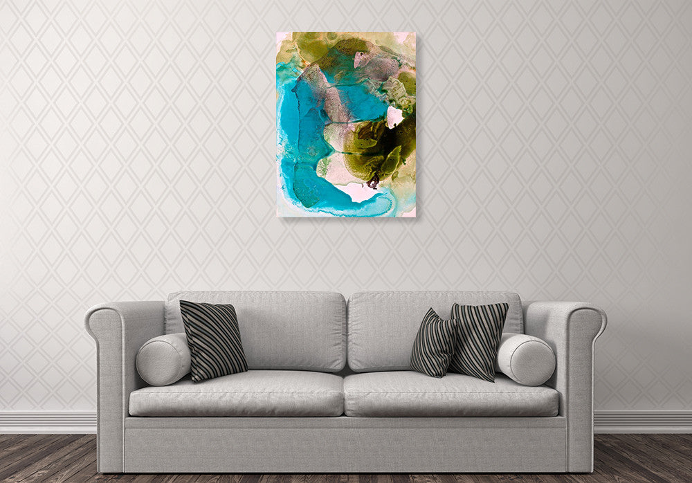 Translucent Ink Flow VII Wall Art Print on the wall