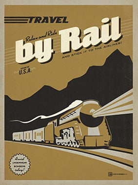 Travel by Train Wall Art Print