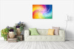  Triangular Colorful Wall Art Print on the wall