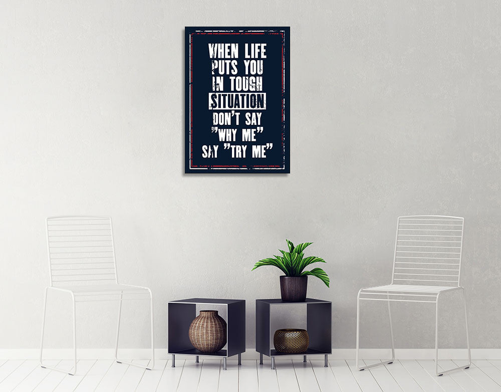 Try Me Wall Art Print on the wall