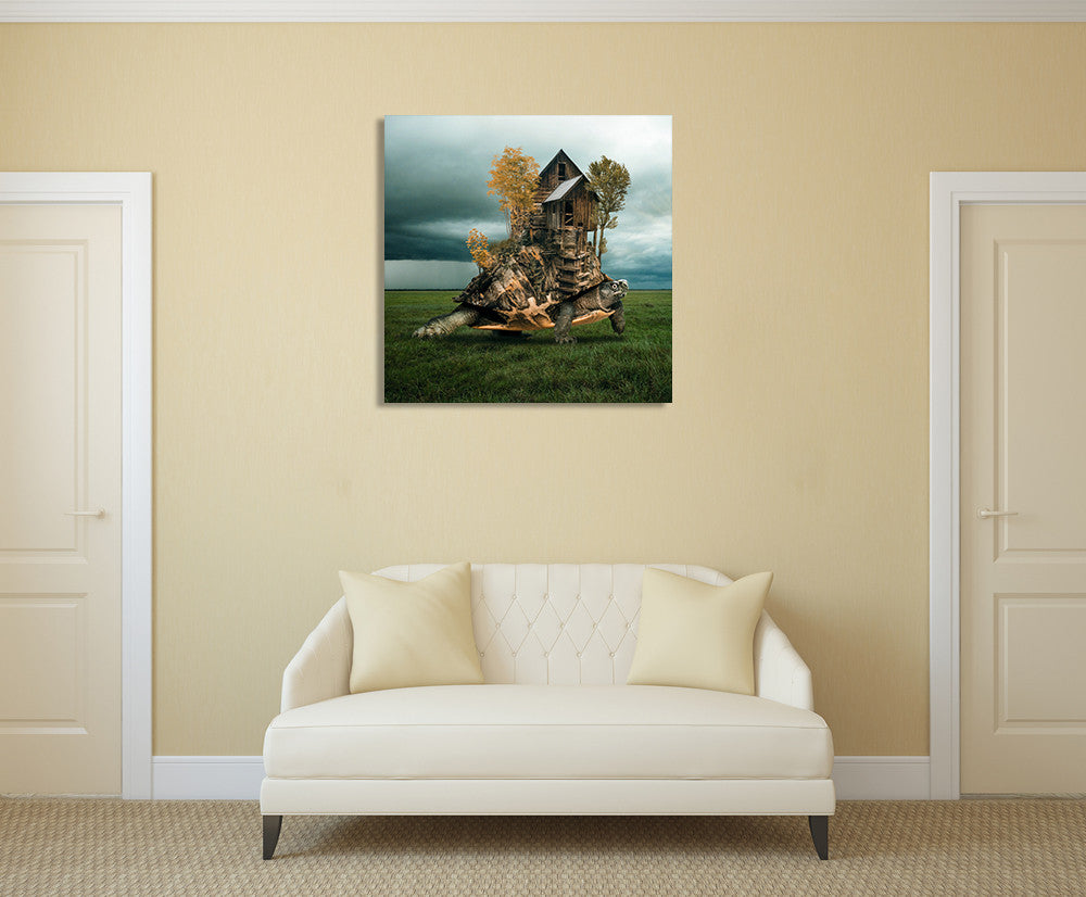 Turtle's Home Wall Art Print on the wall