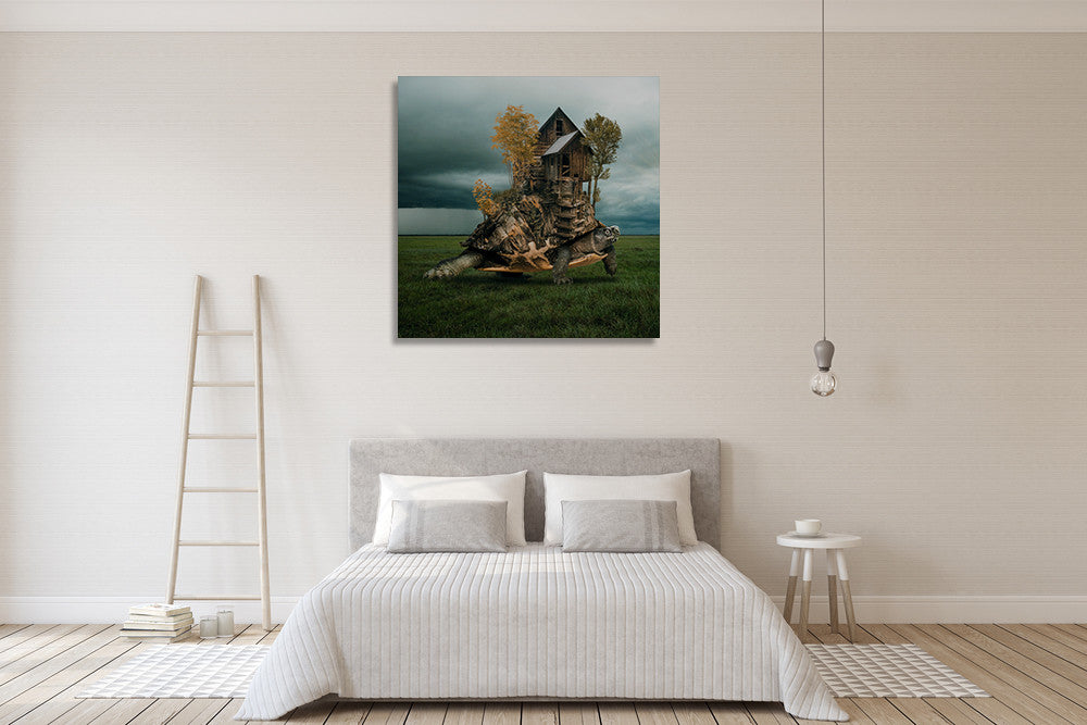 Turtle's Home Wall Art Print on the wall