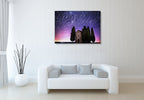 Tuscany Sky Star Trails Wall Art Print on the wall