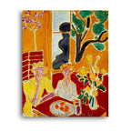 Two Girls in a Yellow and Red Interior