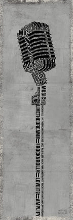 Type Mic Gray Wall Art Print