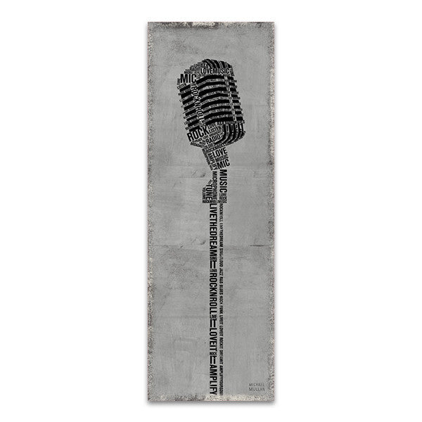 Type Mic Gray Wall Art Print