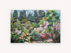 Spring Garden Mosaic, floral canvas wall art print, front view