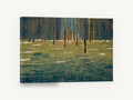 Twilight Trunk Clearing, abstract forest clearing trunks artwork, landscape canvas wall art print ready to hang