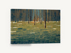 Twilight Trunk Clearing, abstract forest clearing trunks artwork, landscape canvas wall art print ready to hang