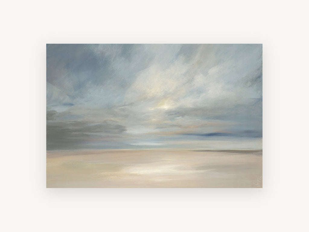 Soft Light Over Sands, coastal canvas wall art print, front view