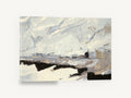 Snowfield Ridgeline, snowy mountain abstract landscape painting, landscape canvas wall art print ready to hang