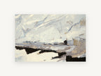 Snowfield Ridgeline, snowy mountain abstract landscape painting, landscape canvas wall art print, front view