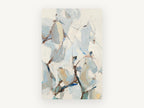 Pale Leaves in Wind, floral canvas wall art print, front view