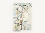 Pale Pear Branches, abstract tree branches palette knife painting, floral canvas wall art print ready to hang