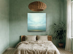 Pale Horizon Sky landscape canvas print on the wall of a bedroom