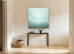 Pale Horizon Sky landscape canvas print on the wall of a hallway