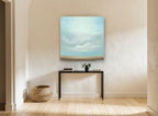Soft Cloud Horizon landscape canvas print on the wall of a hallway