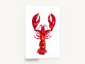 Crimson Lobster Study, red lobster watercolour, coastal canvas wall art print ready to hang