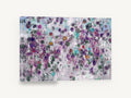 Violet Garden Drift, purple abstract floral garden painting, floral canvas wall art print ready to hang