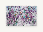 Violet Garden Drift, floral canvas wall art print, front view