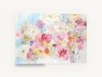 Soft Bloom Haze, pastel pink floral abstract painting, floral canvas wall art print ready to hang