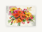 Bright Bouquet Burst, floral canvas wall art print, front view