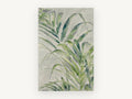 Soft Green Fronds, floral canvas wall art print, front view