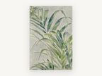 Soft Green Fronds, floral canvas wall art print, front view