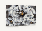 Ash Bloom Gold Centre, white peony abstract floral gold, floral canvas wall art print ready to hang
